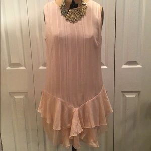 Drop waist pink dress